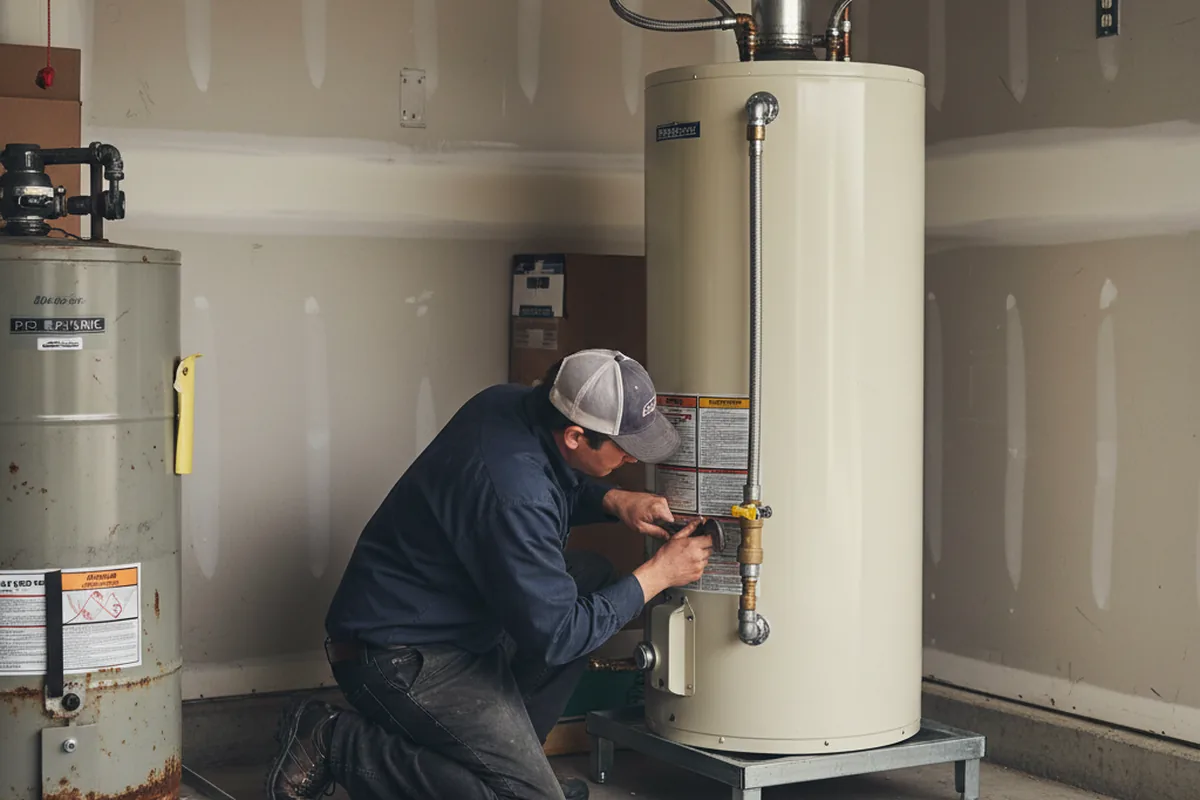 Water heater and shutoff valve replacement in Streamwood