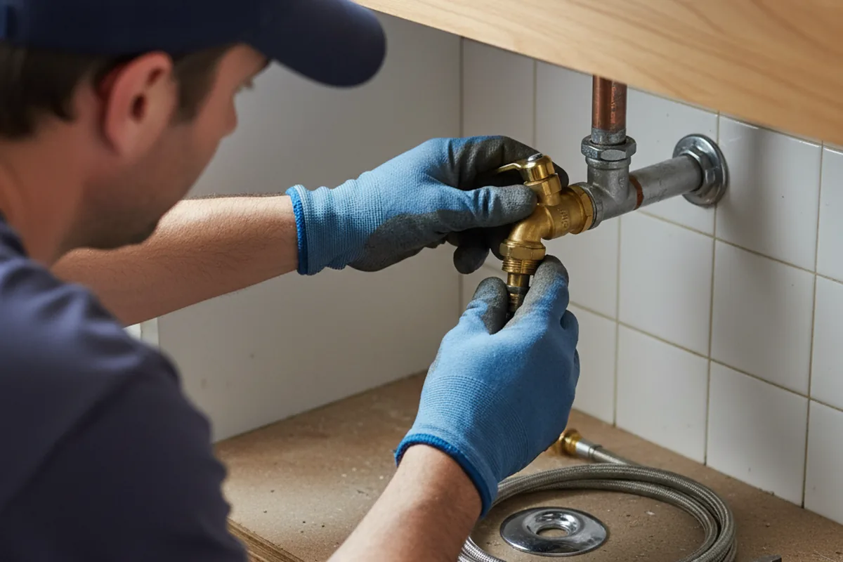 Shutoff valve and fitting work during Emergency Plumbing in Streamwood